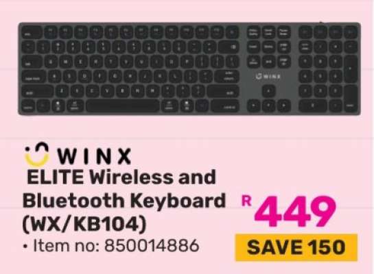 WINX Elite Wireless and Bluetooth Keyboard (WX/KB104)