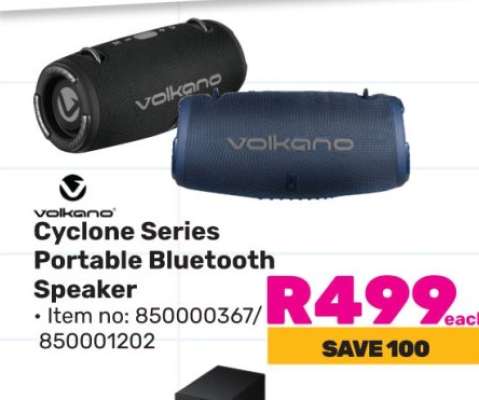 Volkano Cyclone Series Portable Bluetooth Speaker