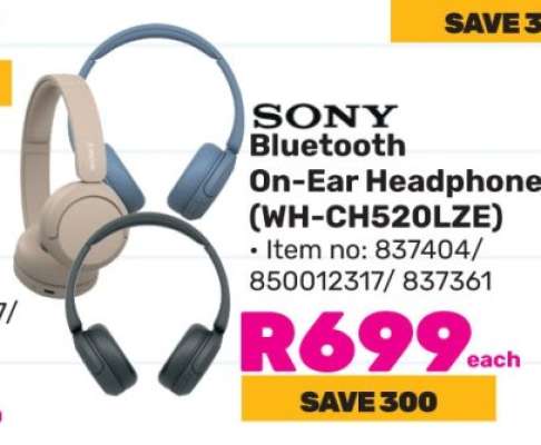 Sony Bluetooth On-Ear Headphone (WH-CH520LZE)
