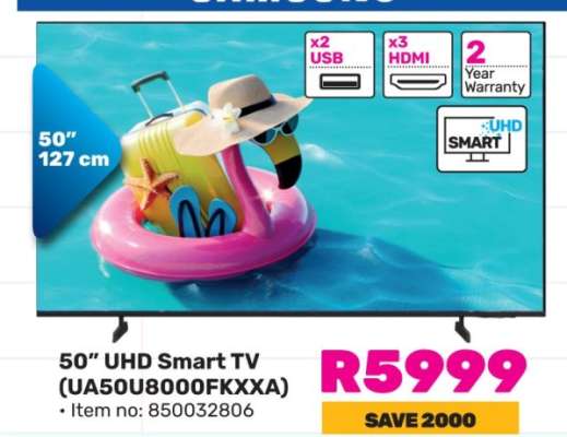 50" UHD Smart TV (UA50U8000FKXXA)