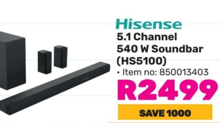 Hisense 5.1 Channel 540 W Soundbar (HS5100)
