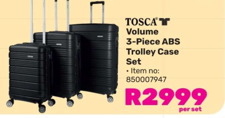 TOSCA Volume 3-Piece ABS Trolley Case Set