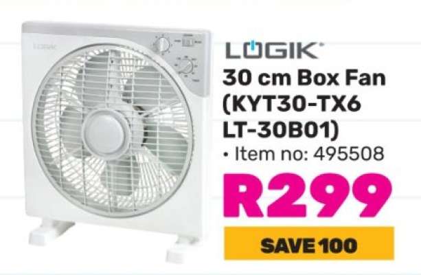 LOGIK 30 cm Box Fan (KYT30-TX6 LT-30B01)