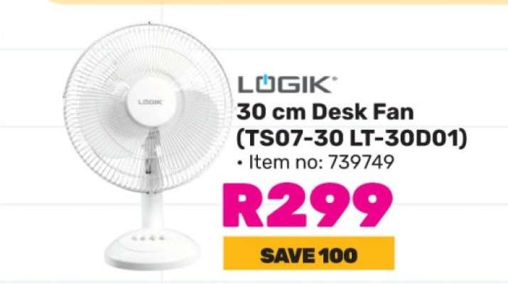 LÖGIK 30 cm Desk Fan (TS07-30 LT-30D01)