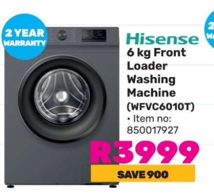 Hisense 6 kg Front Loader Washing Machine