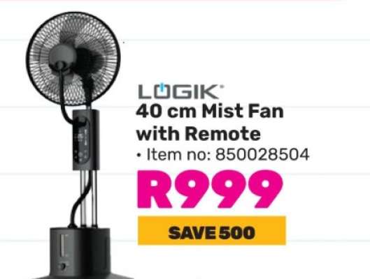 LOGIK 40 cm Mist Fan with Remote
