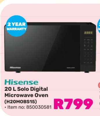 Hisense 20 L Solo Digital Microwave Oven (H20MOBS15)