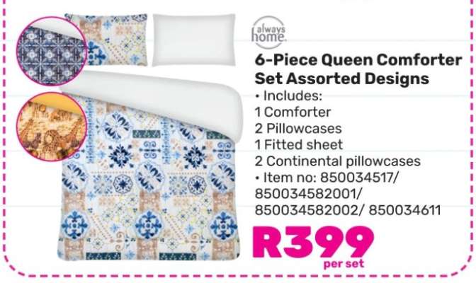 6-Piece Queen Comforter Set Assorted Designs