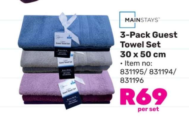 3-Pack Guest Towel Set