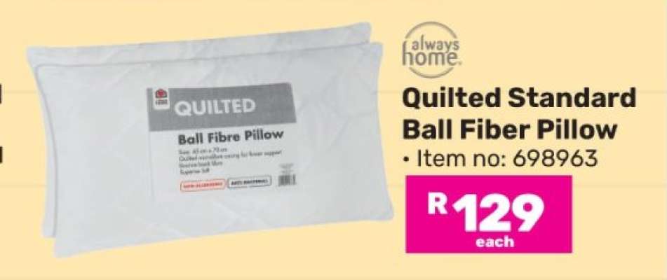 Quilted Standard Ball Fiber Pillow