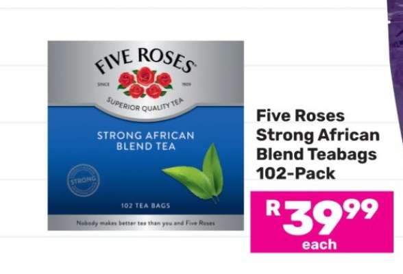 Five Roses Strong African Blend Teabags 102-Pack