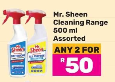 Mr. Sheen Cleaning Range 500 ml Assorted