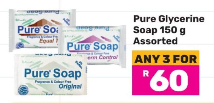 Pure Glycerine Soap 150 g Assorted