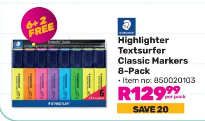 Highlighter Textsurfer Classic Markers 8-Pack