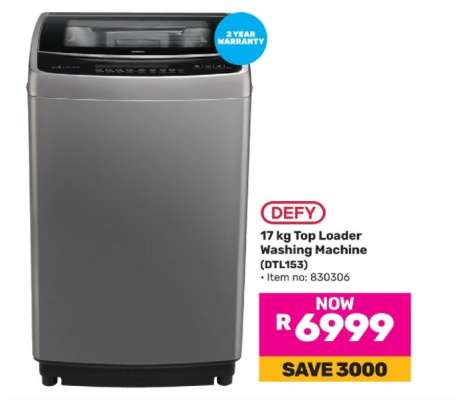 DEFY 17 kg Top Loader Washing Machine (DTL153)