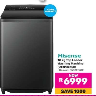 Hisense 18 kg Top Loader Washing Machine