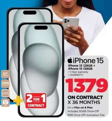 iPhone 15 128GB + iPhone 15 128GB