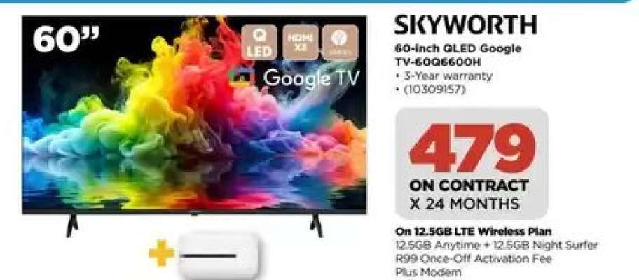 SKYWORTH 60-Inch QLED Google TV