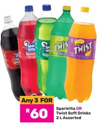 SPARLETTA or TWIST Soft Drinks