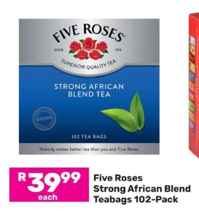 Five Roses Strong African Blend Teabags 102-Pack