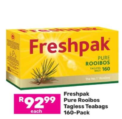 Freshpak Pure Rooibos Tagless Teabags 160-Pack