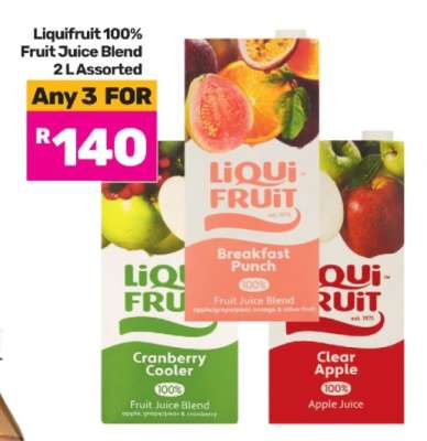 Liquifruit 100% Fruit Juice Blend 2 L Assorted