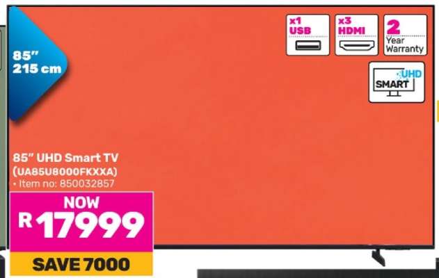 85” UHD Smart TV (UA85U8000FKXXA)