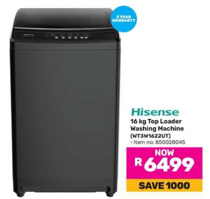 Hisense 16 kg Top Loader Washing Machine