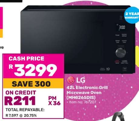 LG 42L Electronic Grill Microwave Oven MH8265DIS