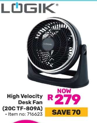 Logik High Velocity Desk Fan