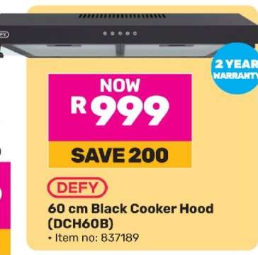 DEFY 60 cm Black Cooker Hood (DCH60B)