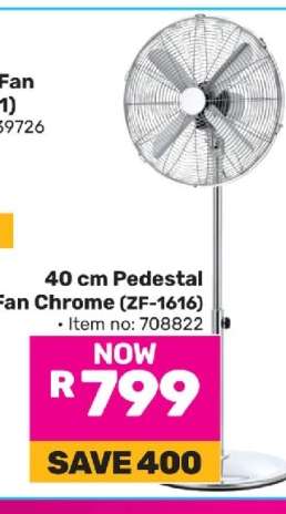 40 cm Pedestal Fan Chrome (ZF-1616)