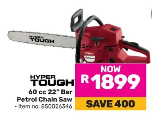 HYPER TOUGH 60 cc 22” Bar Petrol Chain Saw