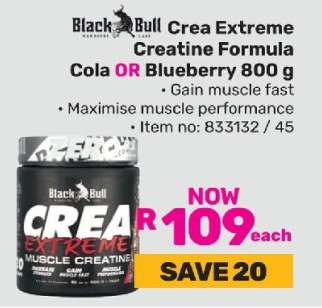 Black Bull Crea Extreme Creatine Formula Cola OR Blueberry 800 g