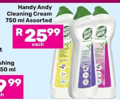 Handy Andy Cleaning Cream 750 ml Assorted