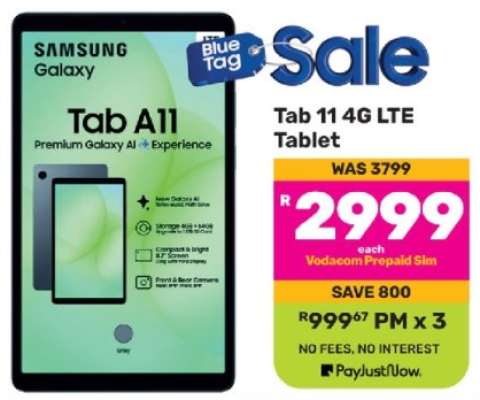 Samsung Galaxy Tab A11 4G LTE Tablet