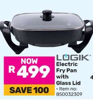 Lögik Electric Fry Pan with Glass Lid