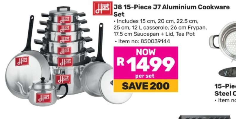 38 15-Piece J7 Aluminium Cookware Set