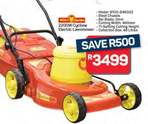 WOLF Garden 2200W Cyclone Electric Lawnmower