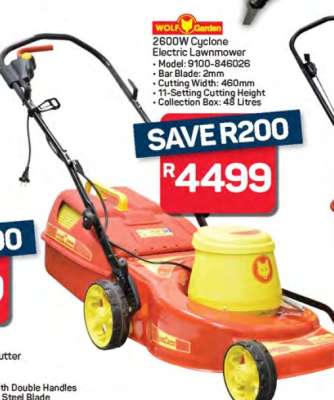 WOLF Garden 2600W Cyclone Electric Lawnmower