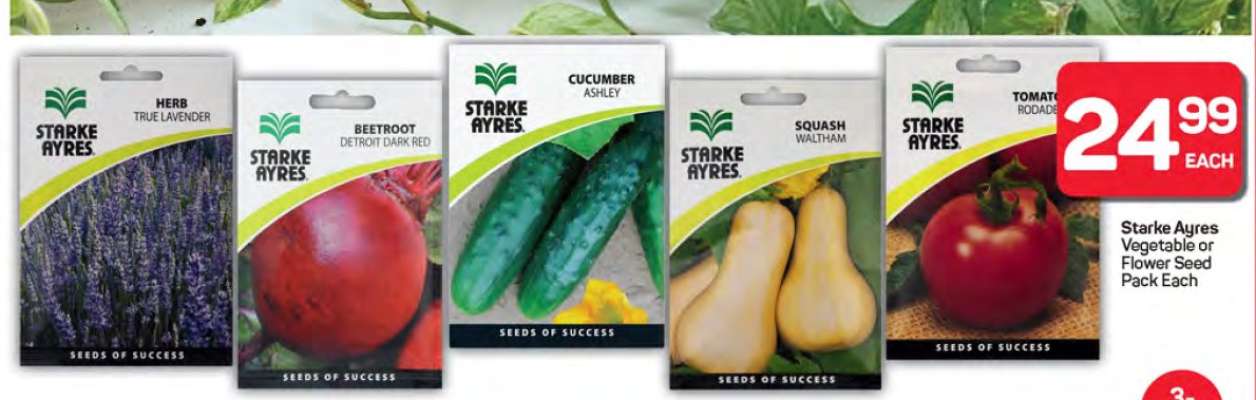 Starke Ayres Vegetable or Flower Seed Pack