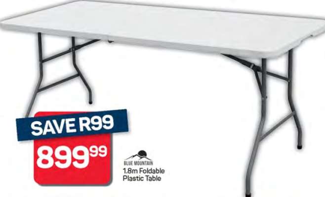 Blue Mountain 1.8m Foldable Plastic Table