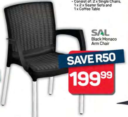 Black Monaco Arm Chair