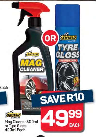 Mag Cleaner 500ml or Tyre Gloss 400ml