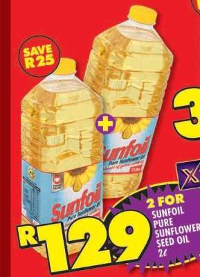 SUNFOIL PURE SUNFLOWER SEED OIL 2ℓ