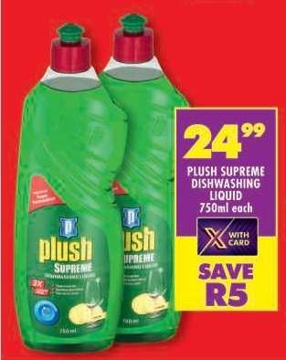 PLUSH SUPREME DISHWASHING LIQUID 750ml each