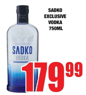 SADKO EXCLUSIVE VODKA 750ML