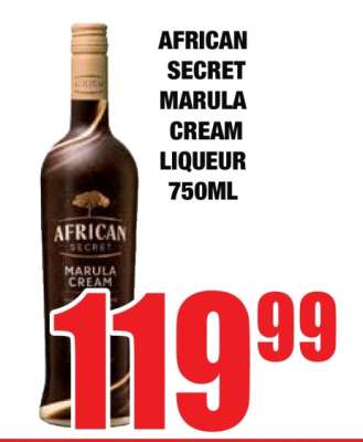 AFRICAN SECRET MARULA CREAM LIQUEUR 750ML