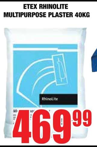 ETEX RHINOLITE MULTIPURPOSE PLASTER 40KG