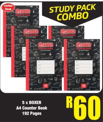 5 x BOXER A4 Counter Book